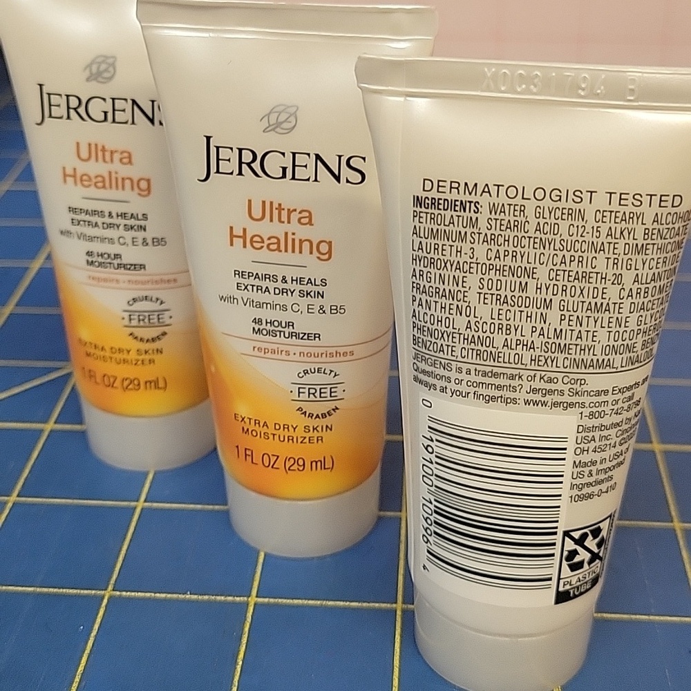 Jergens Ultra Healing Moisturizer 29ml Set of 3 Tubes New - Picture 2 of 2